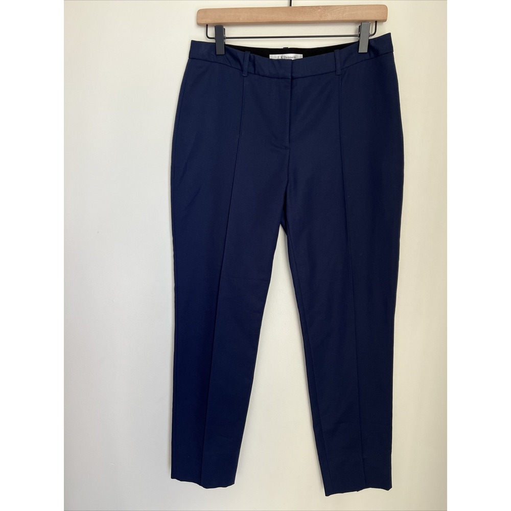 L.K.  Bennett TR Laris Womens Navy Blue Ankle Trousers Pants Size 6 Career